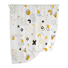 Nikcorp Zavjesa za tuš vodootporna s prstenovima za jednostavno postavljanje, periva u perilici, poliester, bijela 180x180 cm