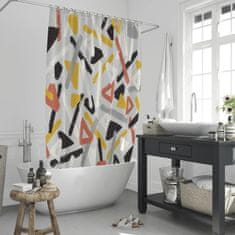 Nikcorp Zavjesa za tuš vodootporna i antibakterijska, protiv plijesni, s prstenima za lako postavljanje, siva, 180x180 cm