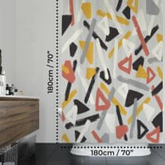 Nikcorp Zavjesa za tuš vodootporna i antibakterijska, protiv plijesni, s prstenima za lako postavljanje, siva, 180x180 cm