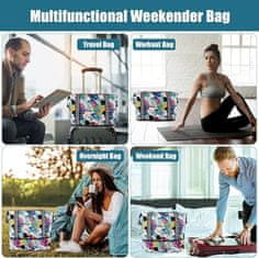 Nikcorp Torba za plažu vodootporna i proširiva 30L/40L, s džepom za mokre stvari, idealna za putovanja, teretanu i bazen, višebojna