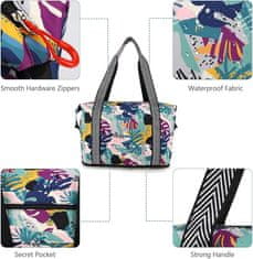 Nikcorp Torba za plažu vodootporna i proširiva 30L/40L, s džepom za mokre stvari, idealna za putovanja, teretanu i bazen, višebojna