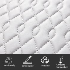 Nikcorp Presvlake za auto sjedala Tesla Model Y, set 2 kom, luksuzna Nappa koža, zaštita od habanja i mrlja, bijela boja