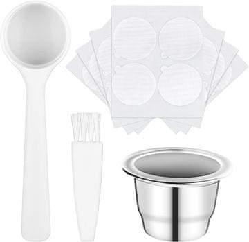 Nikcorp Filter za kavu od nehrđajućeg čelika, višekratni i perivi, univerzalni za aparate za kavu, ekološki, srebrni