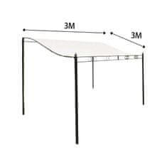 Nikcorp Tenda za terasu vodootporna 3x3 m, sjenilo za vrt i kampiranje, UV zaštita, brzo postavljanje, bež boja