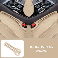 Nikcorp Organizator za sjedalo automobila, 2 kom, protiv ispadanja stvari, s pretincem za pohranu, univerzalni, smeđi, 41x6,5 cm