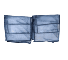 Nikcorp Organizator za ormar, set 2 kom, sklopive kutije za odjeću i rublje, s prozirnom mrežicom, 44x30x22 cm, plavi