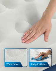 Nikcorp Zračni madrac za dvije osobe s ugrađenom električnom pumpom, 152x203x33 cm, vodootporan, protuklizni, s torbom, sivi