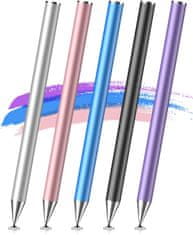 Nikcorp Stylus olovka za tablet i mobitel, set 5 komada, precizni disk vrh za pisanje i crtanje, univerzalna, razne boje