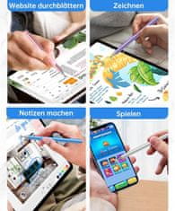 Nikcorp Stylus olovka za tablet i mobitel, set 5 komada, precizni disk vrh za pisanje i crtanje, univerzalna, razne boje