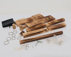 Nikcorp Društvena igra s prstenovima za shotove za 4 igrača, drvena zabavna igra za odrasle za zabave i druženja, prijenosna