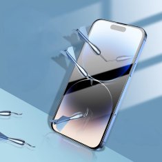 Nikcorp Kaljeno staklo za iPhone 14 Plus, 4 komada, 9H zaštita ekrana s okvirom za montažu, ultra tanko, HD jasnoća, bez mjehurića