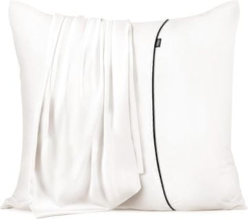 Nikcorp Satenske jastučnice za kosu i kožu, set 2 kom, svilenkasto mekane, protiv bora i lomljenja kose, bijele, 80x80 cm