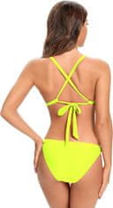 Nikcorp Dvodijelni kupaći kostim s visokim strukom i podesivim naramenicama, halter gornji dio za plažu i bazen, veličina S