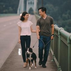 Nikcorp Boca za vodu za pse 2u1 s posudom za hranu, prijenosna pojilica i zdjelica za putovanja, šetnje i izlete, 320 ml, bijela