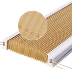 Nikcorp Plisirana roleta za prozore, montaža bez bušenja Easyfix, podesiva, zaštita od sunca i pogleda, bež, 105 x 130 cm