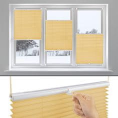 Nikcorp Plisirana roleta za prozore, montaža bez bušenja Easyfix, podesiva, zaštita od sunca i pogleda, bež, 105 x 130 cm
