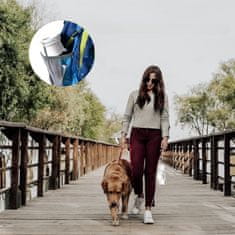 Nikcorp Boca za vodu za pse 2u1 s posudom za hranu, prijenosna pojilica i zdjelica za putovanja, šetnje i izlete, 320 ml, bijela