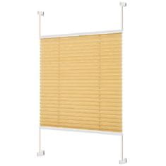 Nikcorp Plisirana roleta za prozore, montaža bez bušenja Easyfix, podesiva, zaštita od sunca i pogleda, bež, 105 x 130 cm