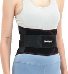 Nikcorp Ortopedski pojas za leđa i kralježnicu, lumbalno-križni steznik za potporu kod išijasa i hernije diska, prozračni, Veličina L