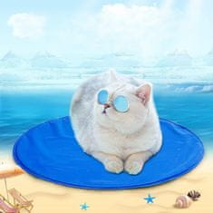 Nikcorp Rashladna prostirka za pse i mačke, samohlađenje gelom za vruće dane, vodootporna i periva podloga za kuću i putovanja, plava 70 cm