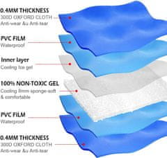 Nikcorp Rashladna prostirka za pse i mačke, samohlađenje gelom za vruće dane, vodootporna i periva podloga za kuću i putovanja, plava 70 cm