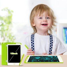 Nikcorp Grafički tablet za crtanje za djecu, 10-inčni LCD ekran u boji, edukativna ploča za pisanje i učenje, zeleni