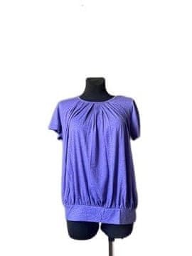 Nikcorp Ženska majica kratkih rukava, elegantna ljetna tunika za svaki dan, lepršavi kroj s plisiranim detaljima, ljubičasta, L