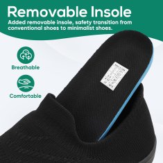 Nikcorp Ženske slip-on cipele za navlačenje, prozračne i udobne, s mrežastim gornjištem i protukliznim potplatom, crne, vel. 44 EU