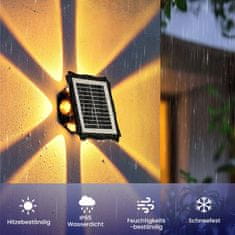 Nikcorp Solpex solarne zidne svjetiljke LED, 4 komada, 3 načina rada, vanjske za vrt, ogradu i terasu, automatsko paljenje