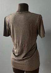 Nikcorp Majica za trudnice i dojilje, udobna i rastezljiva, kratki rukavi za dojenje, tamno siva, veličina 2XL