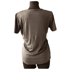 Nikcorp Ženska majica za trudnice i dojilje, udobna i rastezljiva, s kratkim rukavima i funkcijom za dojenje, siva, veličina M