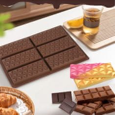 Nikcorp Set 3 silikonska kalupa za čokoladu, bez BPA, za praline i deserte, s 2 kapaljke, 25,5x17x1,5 cm