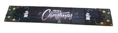 Nikcorp Božićni banner Merry Christmas, vodootporna dekoracija za vrata i zid, ukras za kuću i stan, crveni, 184x32 cm