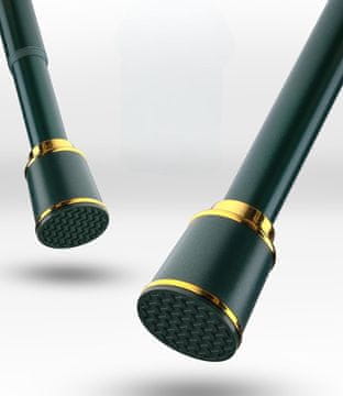 Nikcorp Teleskopska karniša za zavjese bez bušenja, rastezljiva šipka 87-120 cm, čelična, za tuš, kuhinju, zelena