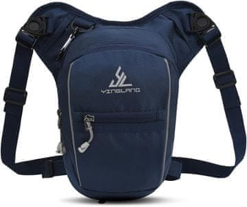 Nikcorp Višenamjenska sportska torbica za nogu, podesiva, za trčanje, biciklizam, motocikl, tamnoplava, 14x11x26 cm