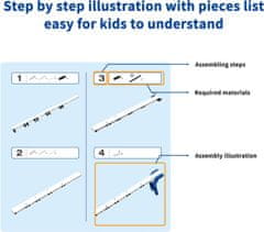 Nikcorp Edukativne mehaničke kocke za slaganje, STEM set za učenje fizike, 72+ projekta, 204 dijela, za djecu 6+ godina