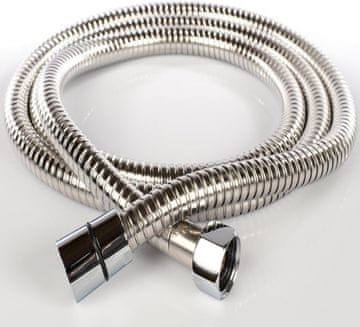 Nikcorp Crijevo za tuš rastezljivo 175-225 cm, fleksibilno s rotacijom 360°, nehrđajući čelik, G ½ navoj, srebrno-rose gold