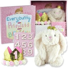 Nikcorp Plišani zec igračka za djecu, mekani prijatelj za grljenje, s dugim ušima, idealan rođendanski poklon, bijeli