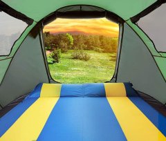 Nikcorp Samorasklopivi šator za 3 osobe, pop-up za kampiranje, UV zaštita, brza montaža 3 sekunde, prozračan, zeleni, 260x150x105 cm