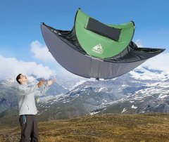 Nikcorp Samorasklopivi šator za 3 osobe, pop-up za kampiranje, UV zaštita, brza montaža 3 sekunde, prozračan, zeleni, 260x150x105 cm