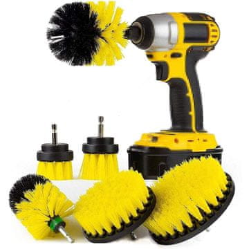 Nikcorp Set 3 rotirajuće četke za čišćenje za bušilicu, za fuge, pločice i kupaonicu, najlonska vlakna, 5/10/12,5 cm