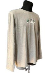 Nikcorp Muška majica dugih rukava od pamuka, udobna i prozračna za svaki dan, klasičan kroj, siva sa snjegovićem, XL