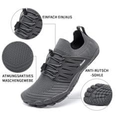 Nikcorp Cipele za vodu barefoot, brzo sušeće za plažu i sport, protuklizni potplat, lagane i fleksibilne, sive, 41