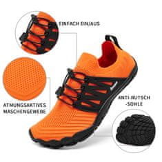 Nikcorp Cipele za vodu i plažu, brzo sušeće, barefoot osjećaj, protuklizni potplat za sportove na vodi, kajak, surfanje, narančaste 41