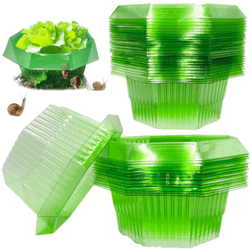 Nikcorp Zaštitni ovratnik za biljke protiv puževa, set 20 kom, ekološka barijera za sadnice, povrće i cvijeće, zeleni, 24x12 cm
