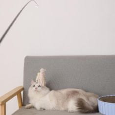 Nikcorp Štap za mačke teleskopski za igru, podesiva dužina 53-180 cm, interaktivna igračka s izmjenjivom glavom i perjem