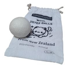 Nikcorp Vunene loptice za mačke 6 kom, tiha igračka za lov i igru, ekološke i sigurne, prirodni filc, bijele, 3,8 cm