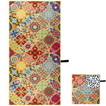 Nikcorp Ručnik za plažu brzo sušeći, bez pijeska, od mikrovlakana, lagan i kompaktan za putovanja, jogu, sport, šareni XL 178x80 cm