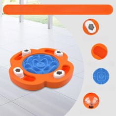 Nikcorp Zdjela za pse za sporo hranjenje, interaktivna puzzle igračka za mentalnu stimulaciju, s vakuumskim čepom, protuklizna, narančasta