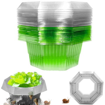 Nikcorp Ovratnik protiv puževa, 20 kom, zaštita za biljke i povrće, ekološka barijera za vrt, višekratni, zeleni, 24x12 cm